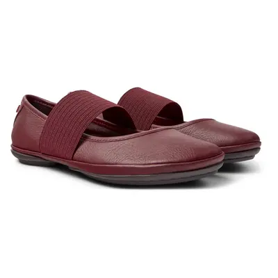 CAMPER Right - Ballerinas for Women - Burgundy, size Smooth leather