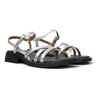 CAMPER Twins - Sandals for Women - Grey, size Smooth leather