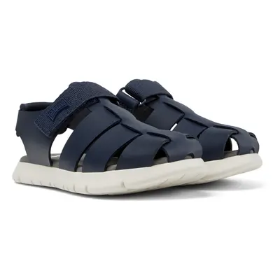 CAMPER Oruga - Sandals for Boys - Blue, size Smooth leather/Cotton fabric