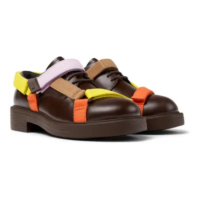 CAMPER Twins - Formal shoes for Women - Brown,Yellow,Purple, size Smooth leather/Cotton fabric