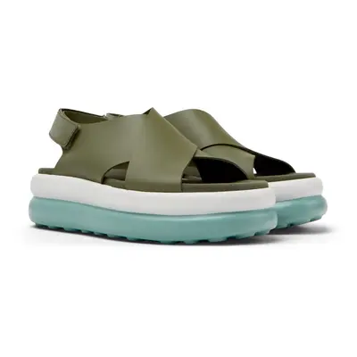 CAMPER Pelotas Flota Up - Sandals for Women - Green, size Smooth leather