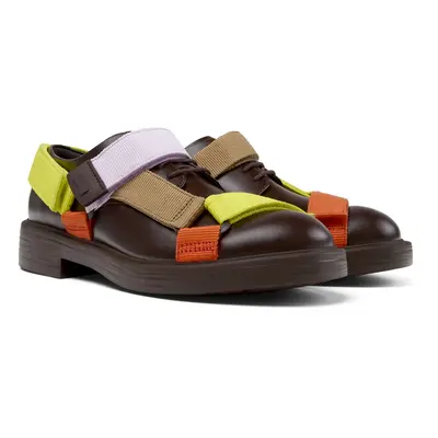 CAMPER Twins - Formal shoes for Men - Brown,Yellow,Purple, size Smooth leather/Cotton fabric