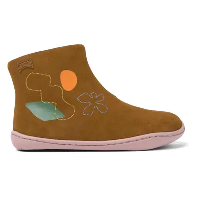 CAMPER Twins - Boots for Girls - Brown, size Suede