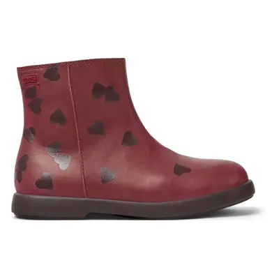 CAMPER Twins - Boots for Girls - Burgundy, size Smooth leather