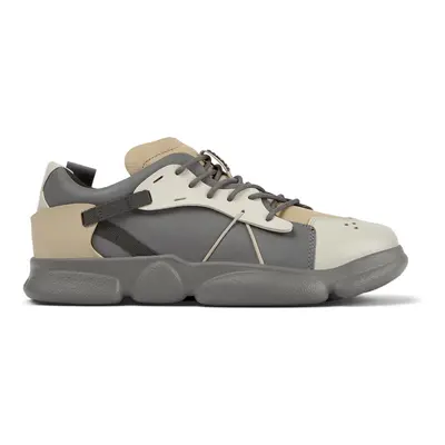 CAMPER Twins - Sneakers for Men - Grey,Beige, size Smooth leather/Cotton fabric