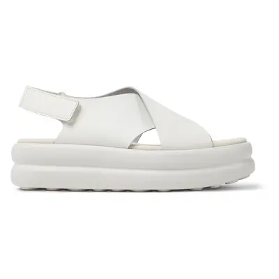 CAMPER Pelotas Flota Up - Sandals for Women - White, size Smooth leather