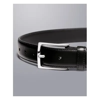 Men's Leather Formal Belt - Black, by Charles Tyrwhitt