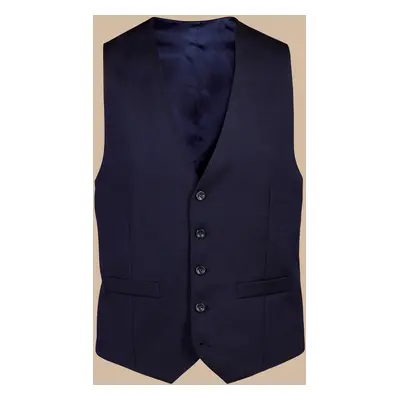 Men's Italian Luxury Suit Waistcoat - Dark Navy, by Charles Tyrwhitt