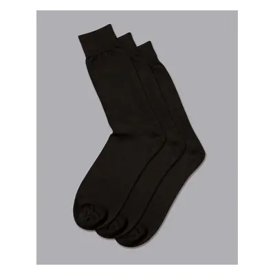 Men's Cotton Rich Pack Socks - Black, by Charles Tyrwhitt