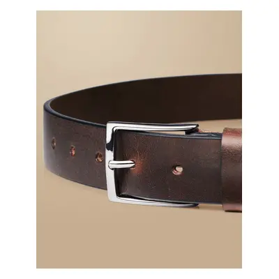 Men's Leather Chino Belt - Chocolate Brown, by Charles Tyrwhitt