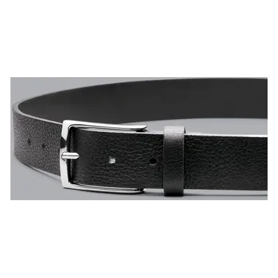 Men's Textured Leather Chino Belt - Black, by Charles Tyrwhitt