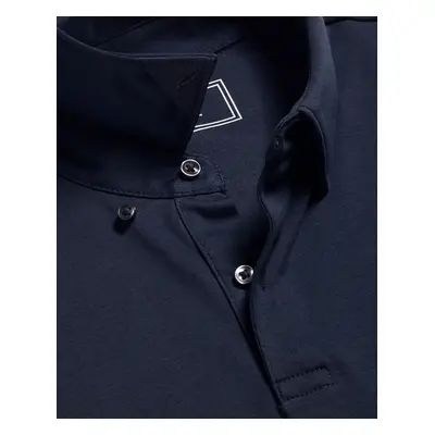 Men's Long Sleeve Smart Jersey Cotton Polo - Navy, by Charles Tyrwhitt