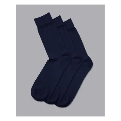 Men's Cotton Rich Pack Socks - Navy, by Charles Tyrwhitt