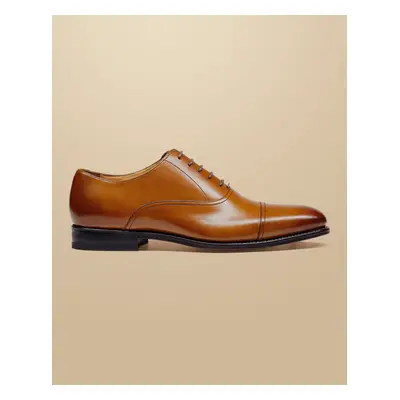 Men's Leather Oxford Shoes - Tan Brown, by Charles Tyrwhitt