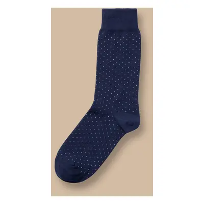 Men's Micro Dash Socks - French Blue & White, by Charles Tyrwhitt