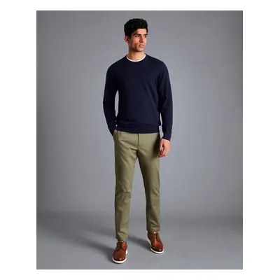 Men's Ultimate Non-Iron Chinos - Olive Green, by Charles Tyrwhitt