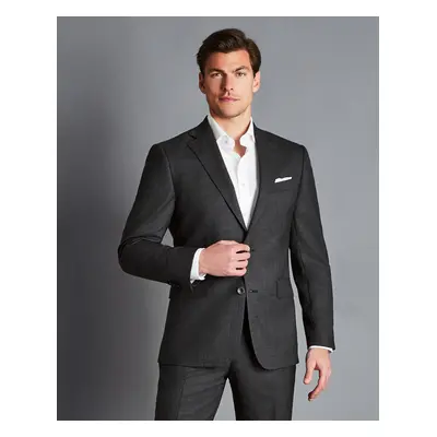 Men's Ultimate Performance End-On-End Suit Jacket - Charcoal Black Grey, by Charles Tyrwhitt