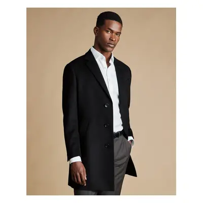 Men's Wool Overcoat - Black, by Charles Tyrwhitt