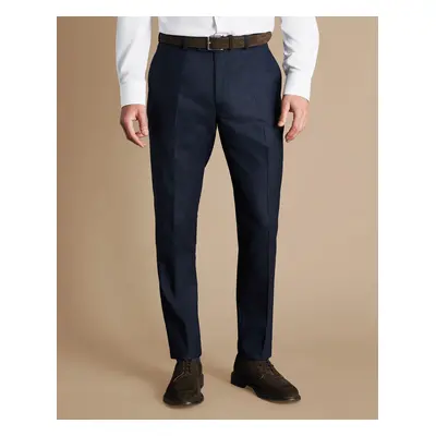 Men's Ultimate Performance End-On-End Suit Trousers - Navy, by Charles Tyrwhitt