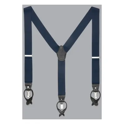 Men's Combination Braces - Indigo Blue by Charles Tyrwhitt