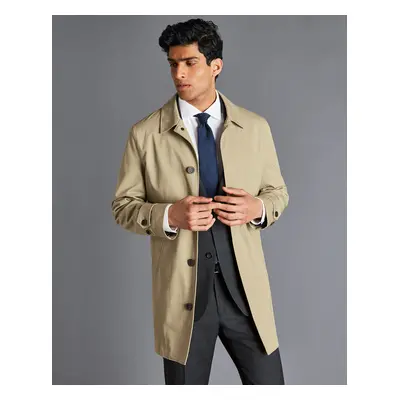 Men's Showerproof Cotton Raincoat - LimeStone Beige, by Charles Tyrwhitt