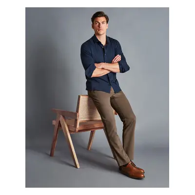 Men's Ultimate Non-Iron Chinos - Mocha Brown, by Charles Tyrwhitt