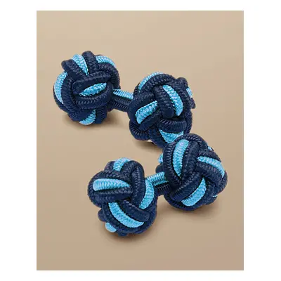 Men's Knot Cufflinks - Indigo Blue & Light by Charles Tyrwhitt