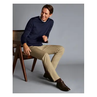 Men's Ultimate Non-Iron Chinos - Tan Brown, by Charles Tyrwhitt