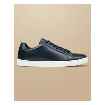 Men's Leather Trainers - Navy, by Charles Tyrwhitt