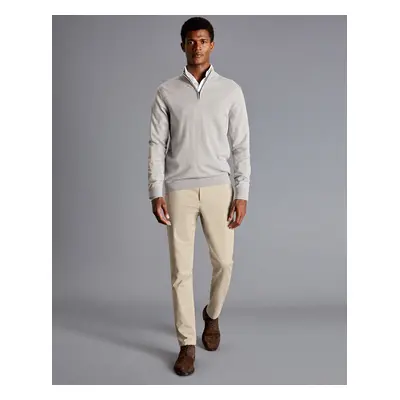 Men's Ultimate Non-Iron Chinos - Stone Beige, by Charles Tyrwhitt