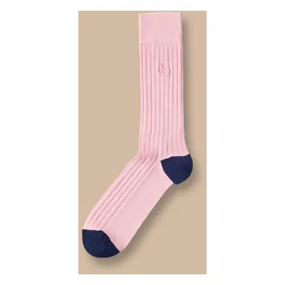 Men's Cotton Rib Socks - Light Pink, by Charles Tyrwhitt