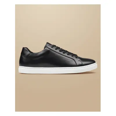 Men's Leather Trainers - Black, by Charles Tyrwhitt