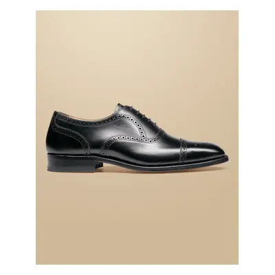 Men's Leather Oxford Brogue Shoes - Black, by Charles Tyrwhitt