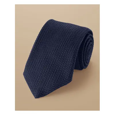 Men's Silk Grenadine Italian Tie - Petrol Blue, by Charles Tyrwhitt