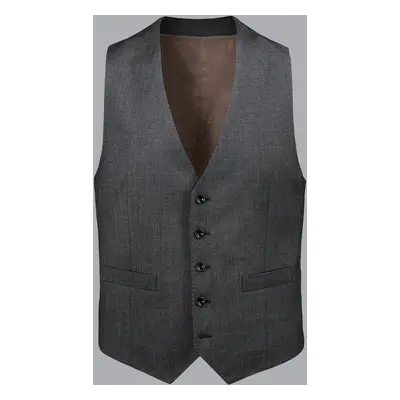 Men's Ultimate Performance Birdseye Suit Waistcoat - Grey, by Charles Tyrwhitt