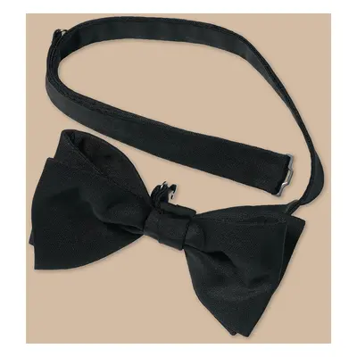 Men's Silk Barathea Ready-Tied Bow Tie - Black, by Charles Tyrwhitt