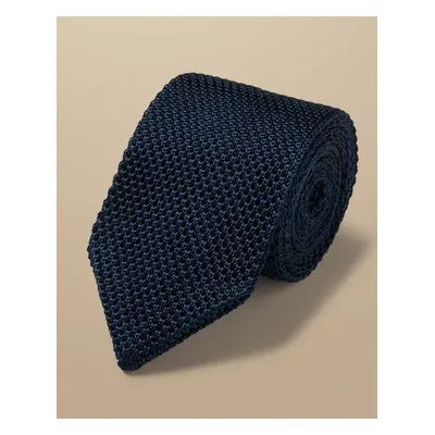 Men's Slim Silk Knitted Tie - Royal Blue, by Charles Tyrwhitt