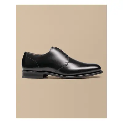 Men's Rubber Sole Leather Derby Shoes - Black, by Charles Tyrwhitt