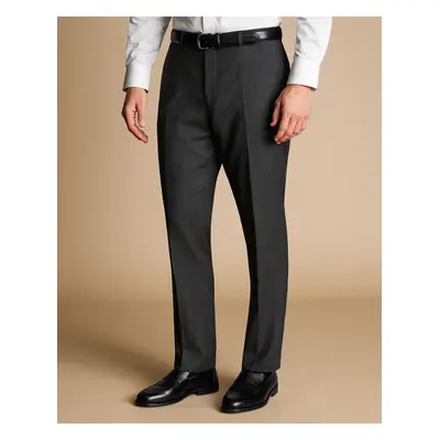 Men's Ultimate Performance Birdseye Suit Trousers - Grey, by Charles Tyrwhitt