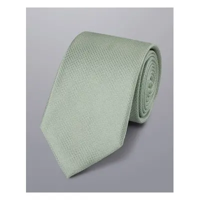 Men's Silk Tie - Light Green, by Charles Tyrwhitt