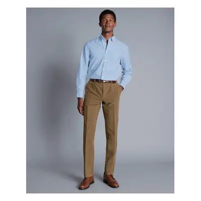 Men's Italian Moleskin Trousers - Tan Brown, by Charles Tyrwhitt