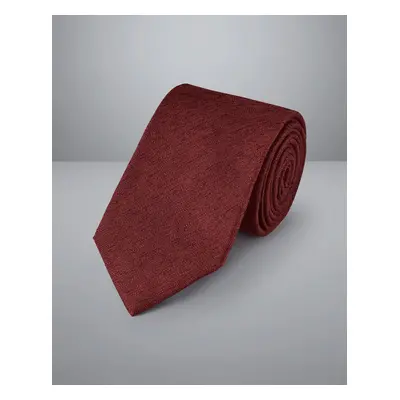 Men's Silk Wool Blend Tie - Red, by Charles Tyrwhitt