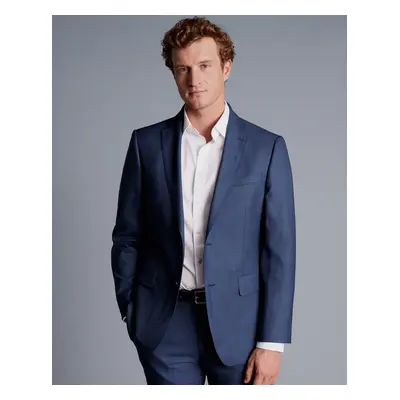 Men's Sharkskin Suit Jacket - Ocean Blue, by Charles Tyrwhitt