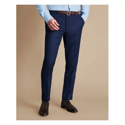 Men's Ultimate Performance Birdseye Suit Trousers - Indigo Blue, by Charles Tyrwhitt