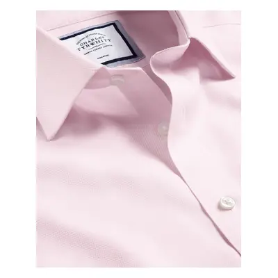 Men's Non-Iron Royal Oxford Cotton Formal Shirt - Light Pink Single Cuff, by Charles Tyrwhitt