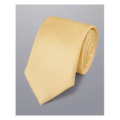 Men's Silk Tie - Yellow, by Charles Tyrwhitt