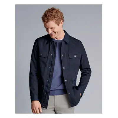 Men's Showerproof Field Cotton Jacket - Dark Navy, by Charles Tyrwhitt