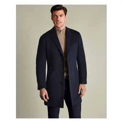 Men's Wool Overcoat - Navy, by Charles Tyrwhitt