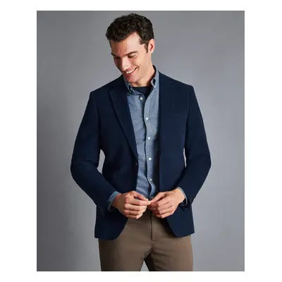 Men's Italian Moleskin Cotton Mix Jacket - Ink Blue, by Charles Tyrwhitt