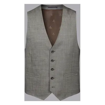 Men's Sharkskin Suit Waistcoat - Light Grey, by Charles Tyrwhitt